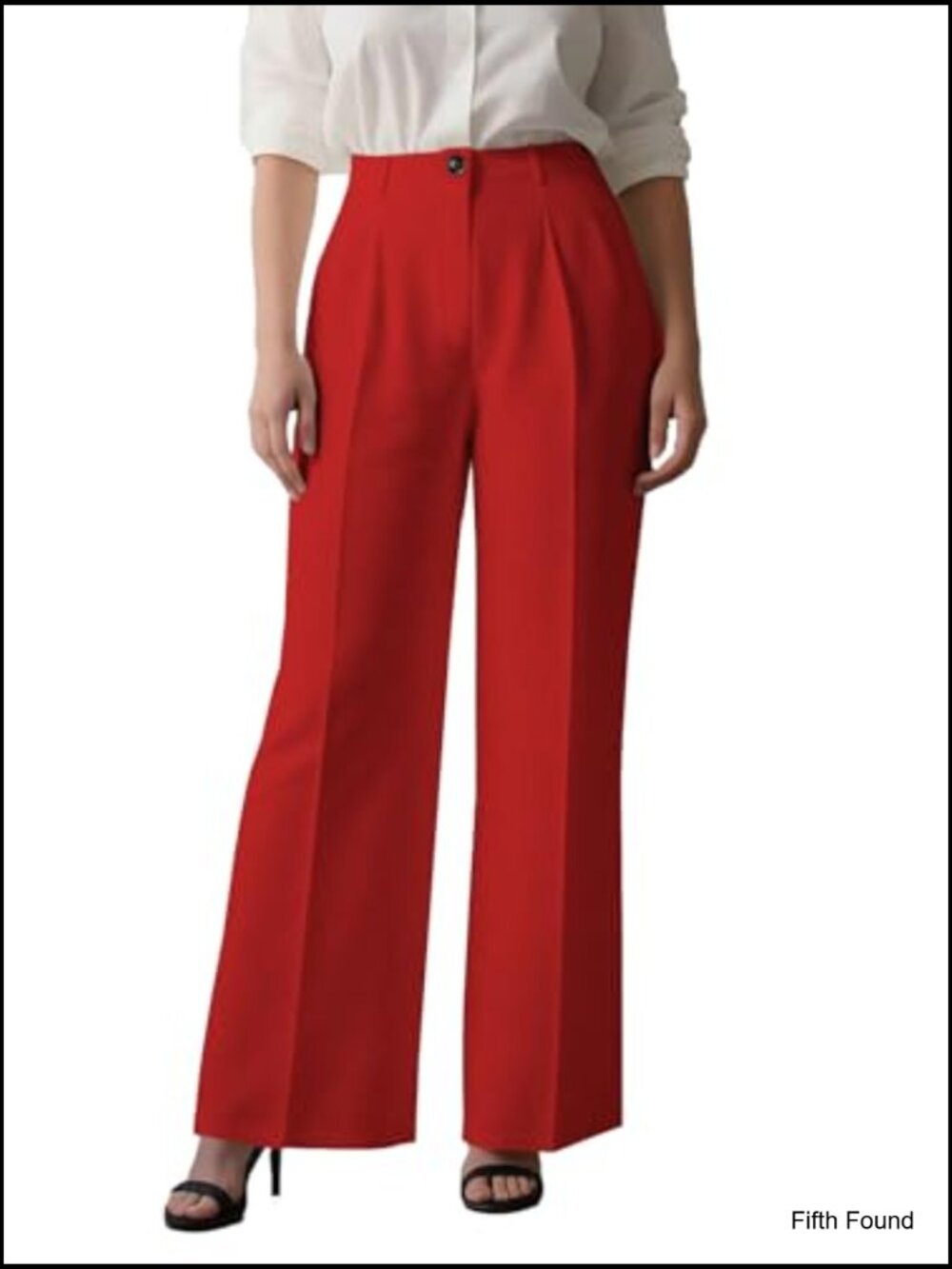 High Waist Wide Leg Pants Flowy Trousers Work Pants - Picture 2 of 5